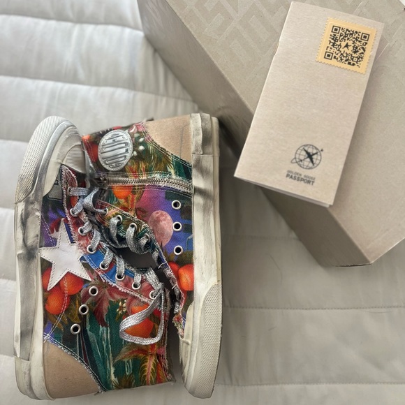 Golden Goose Francy Penstar Donna in canvas con stampa Hawaii multicolor - Picture 2 of 11